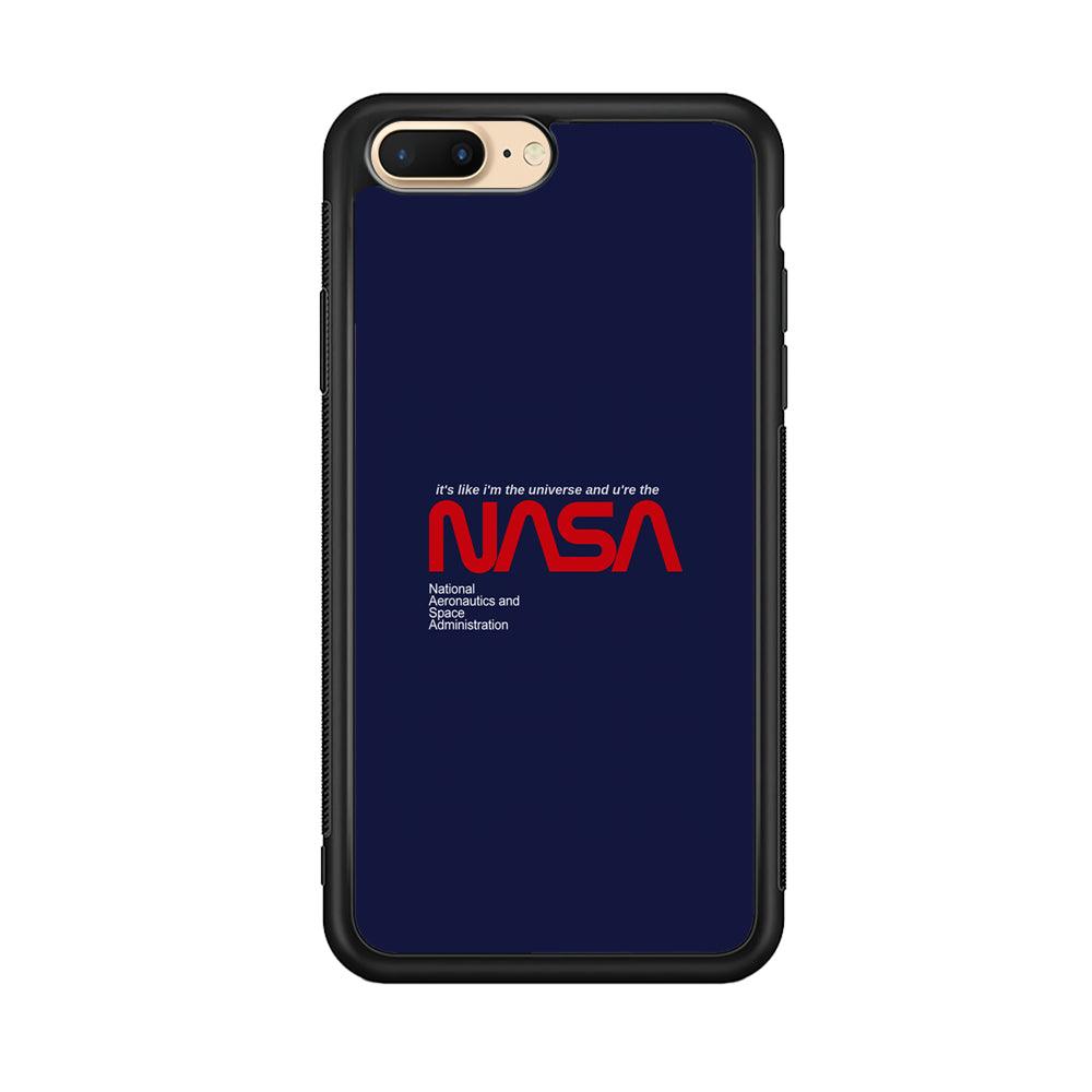 Nasa Like The Universe iPhone 7 plus Case-Rubber Black (2D Case)-Oxvistore