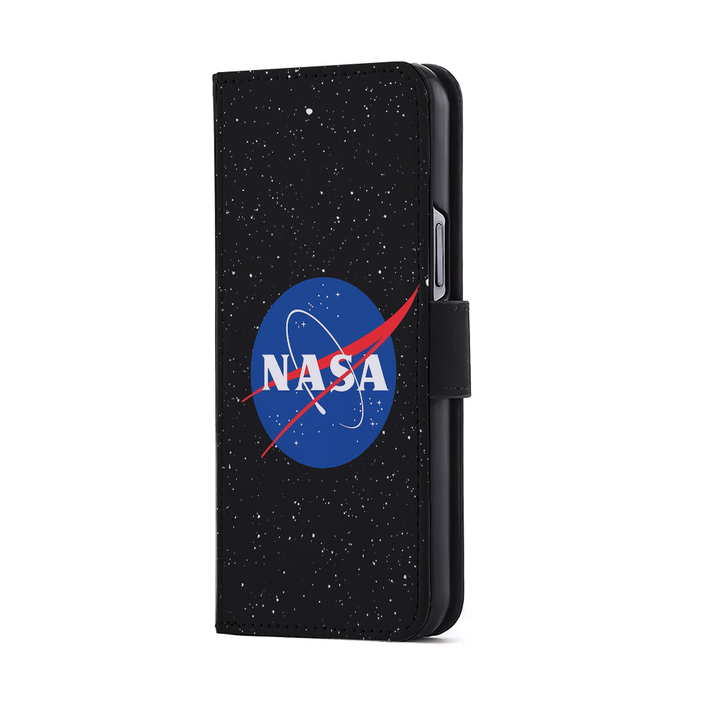 Nasa Logo Galaxy Space Flip Wallet Phone Case