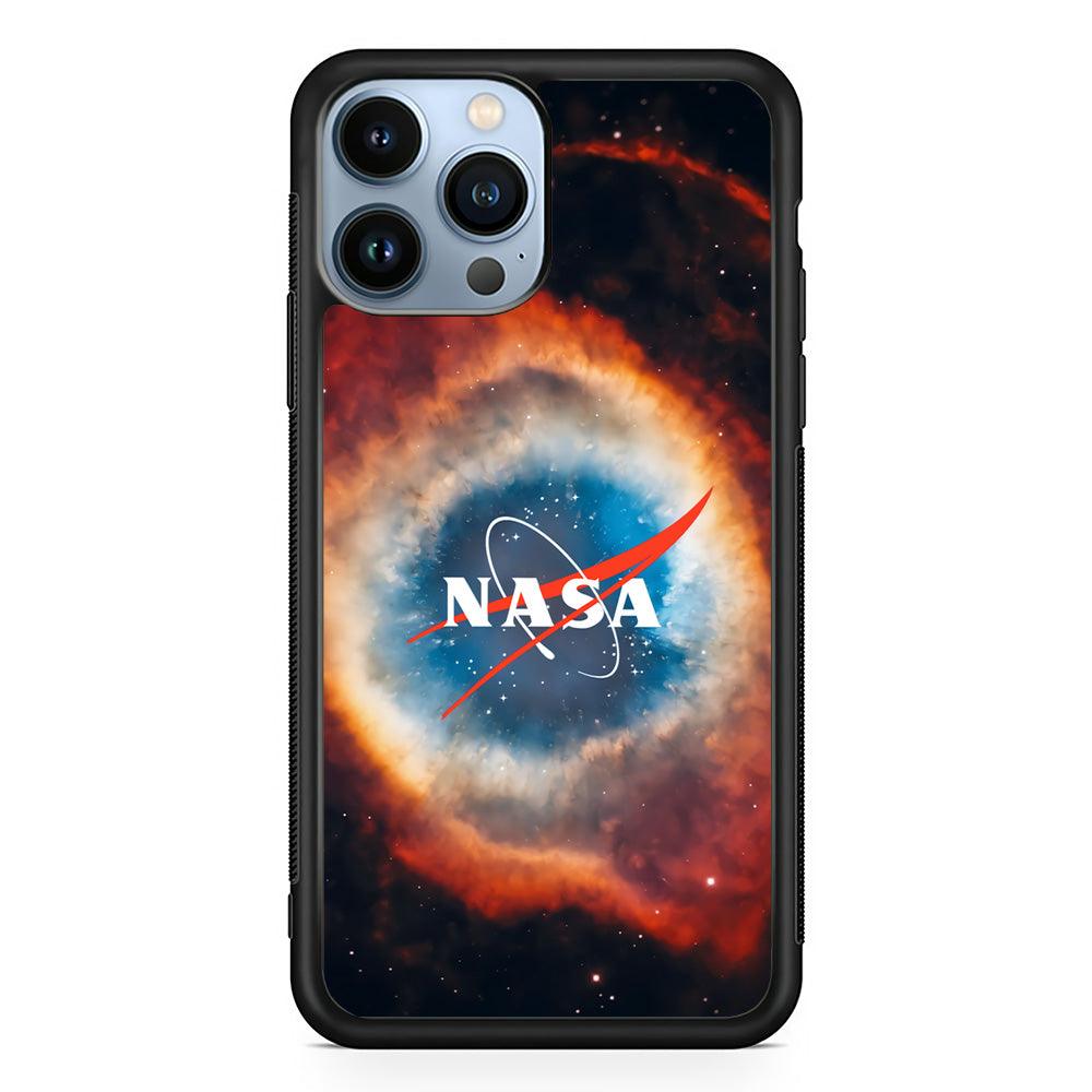 Nasa Nebula iPhone 13 Pro Max Case-Rubber Black (2D Case)-Oxvistore