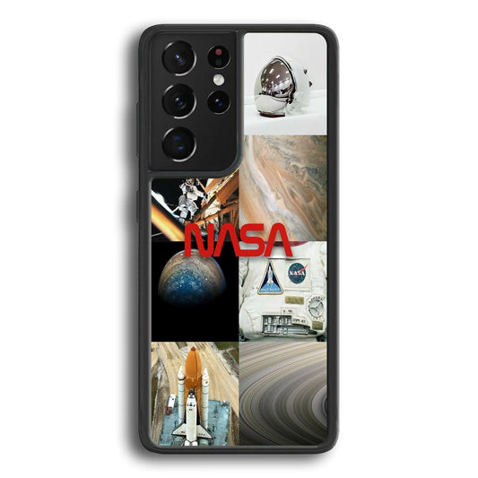 Nasa Partner In The Sky Samsung Galaxy S24 Ultra Case-Rubber Black (2D Case)-Oxvistore