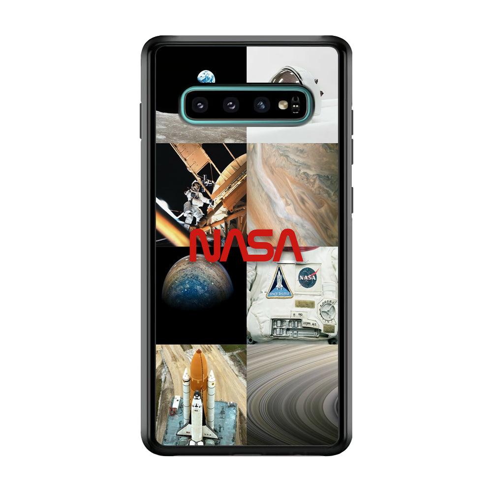 Nasa Partner In The Sky Samsung Galaxy S10 Case-Rubber Black (2D Case)-Oxvistore