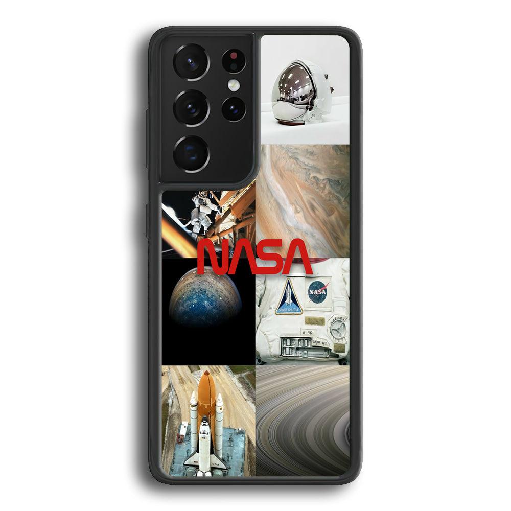 Nasa Partner In The Sky Samsung Galaxy S22 Ultra Case-Rubber Black (2D Case)-Oxvistore