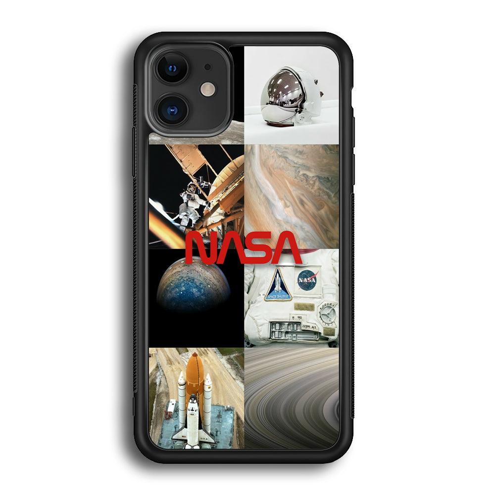 Nasa Partner In The Sky iPhone 11 Case-Rubber Black (2D Case)-Oxvistore