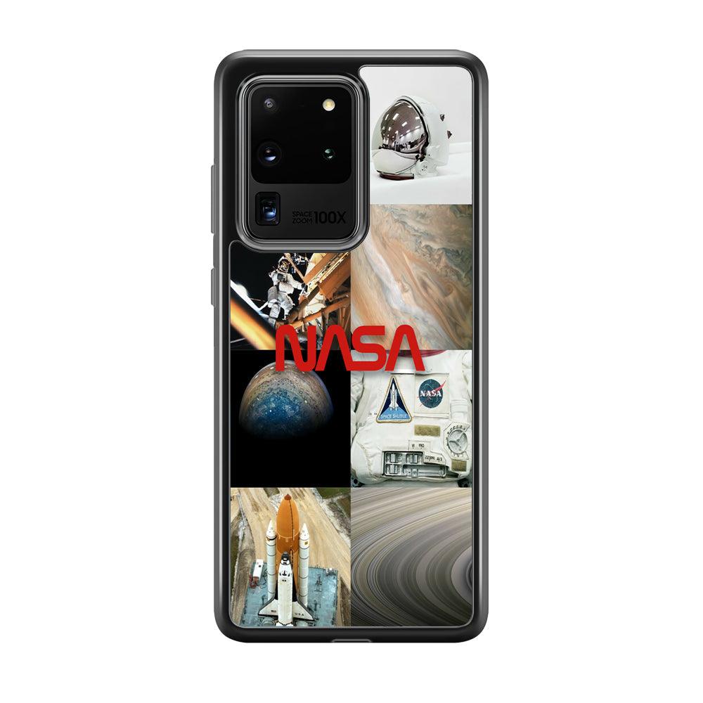 Nasa Partner In The Sky Samsung Galaxy S20 Ultra Case-Rubber Black (2D Case)-Oxvistore