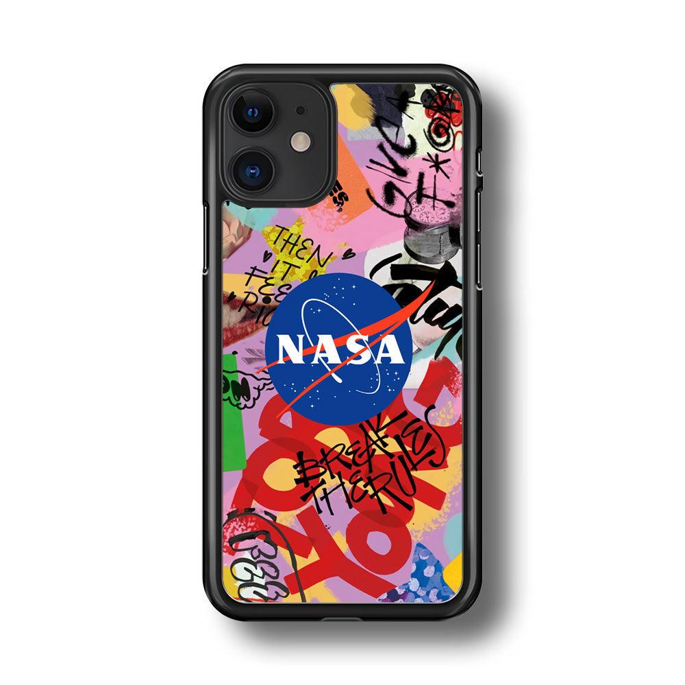 Nasa The Freedom Soul iPhone 11 Case-Rubber Black (2D Case)-Oxvistore