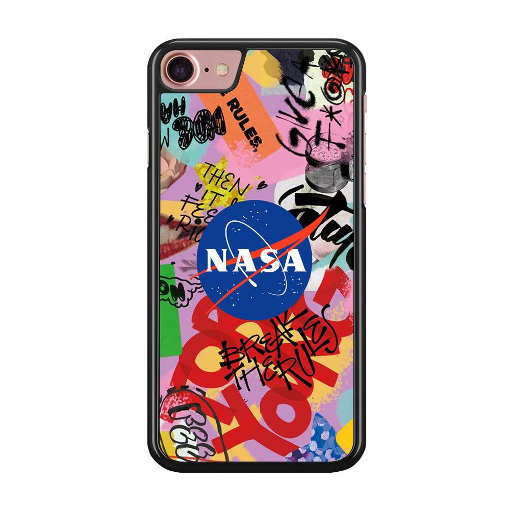 Nasa The Freedom Soul iPhone 7 Case-Rubber Black (2D Case)-Oxvistore