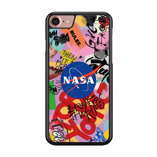 Nasa The Freedom Soul iPhone 7 Case-Rubber Black (2D Case)-Oxvistore