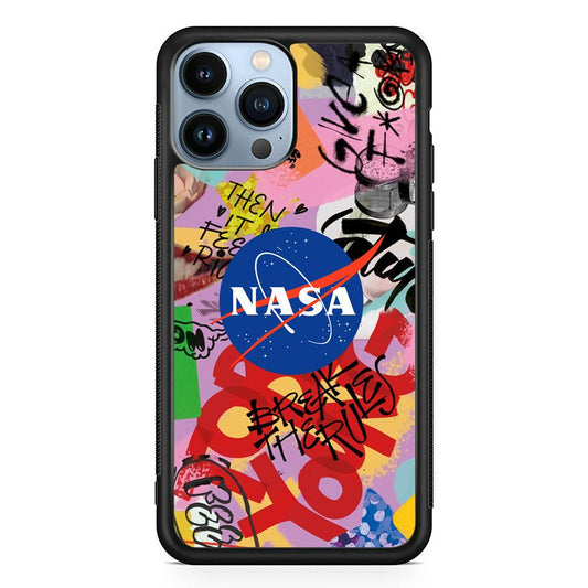 Nasa The Freedom Soul iPhone 14 Pro Case-Rubber Black (2D Case)-Oxvistore