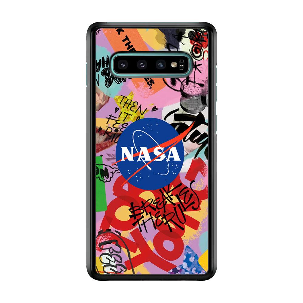 Nasa The Freedom Soul Samsung Galaxy S10 Plus Case-Rubber Black (2D Case)-Oxvistore