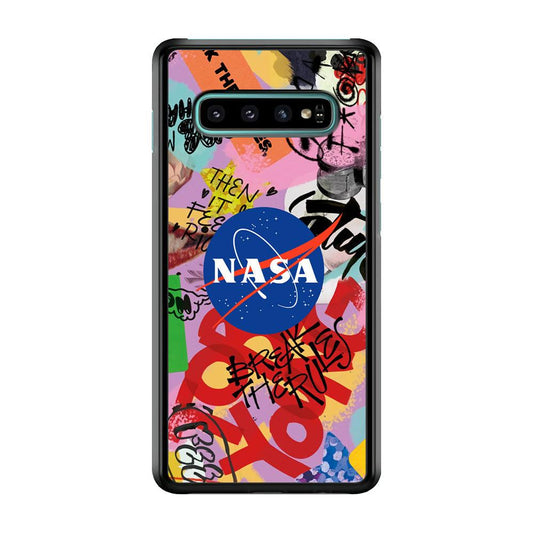 Nasa The Freedom Soul Samsung Galaxy S10 Plus Case-Rubber Black (2D Case)-Oxvistore