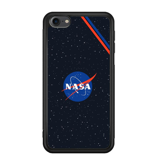 Nasa White Star Spot iPod Touch 6 Case-Rubber Black (2D Case)-Oxvistore