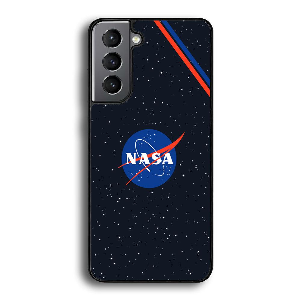 Nasa White Star Spot Samsung Galaxy S24 Case-Rubber Black (2D Case)-Oxvistore