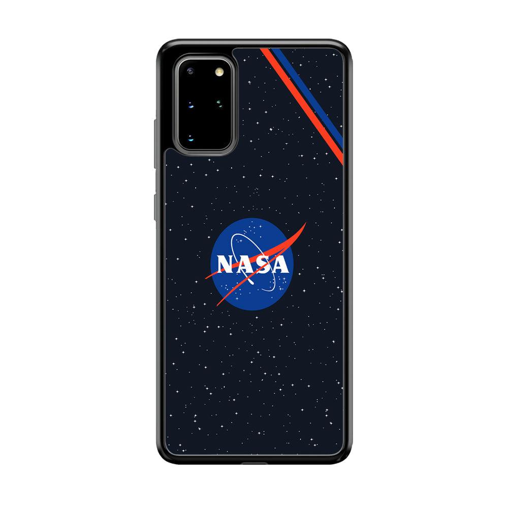 Nasa White Star Spot Samsung Galaxy S20 Plus Case-Rubber Black (2D Case)-Oxvistore