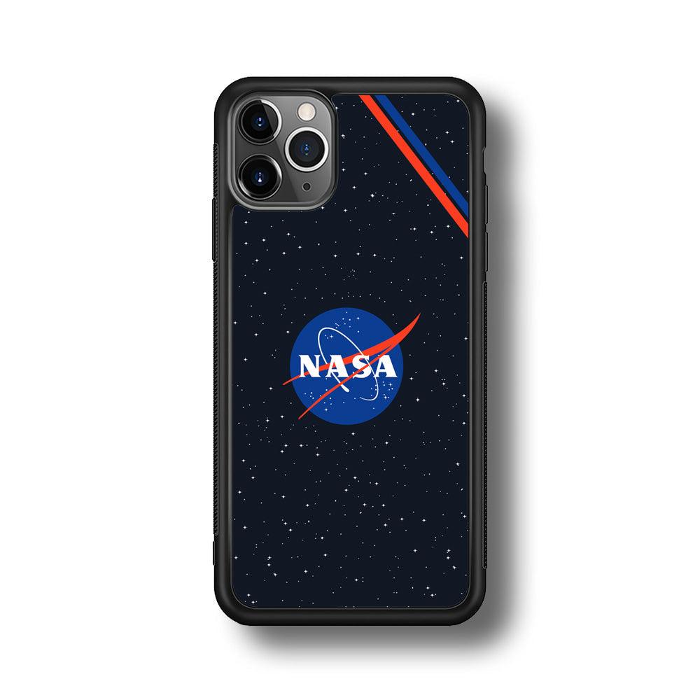 Nasa White Star Spot iPhone 11 Pro Max Case-Rubber Black (2D Case)-Oxvistore