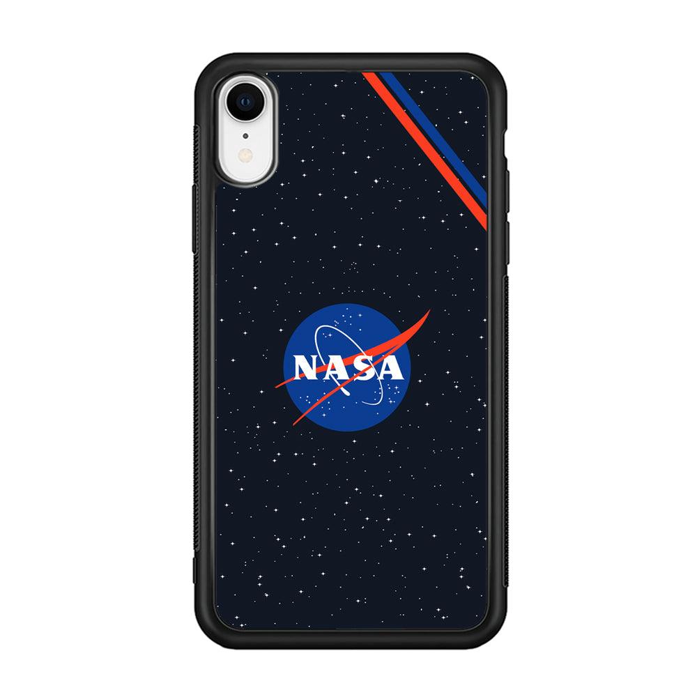 Nasa White Star Spot iPhone XR Case-Rubber Black (2D Case)-Oxvistore