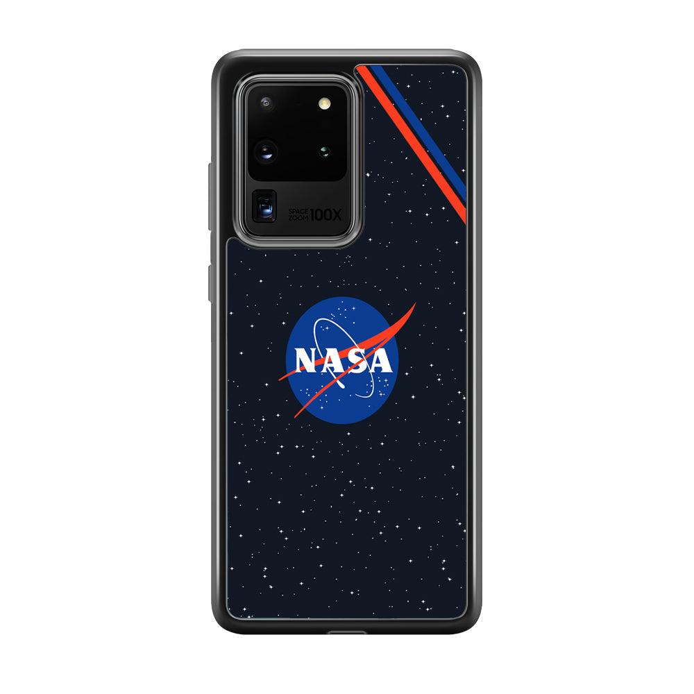 Nasa White Star Spot Samsung Galaxy S20 Ultra Case-Rubber Black (2D Case)-Oxvistore