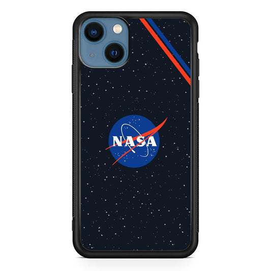 Nasa White Star Spot iPhone 14 Plus Case-Rubber Black (2D Case)-Oxvistore