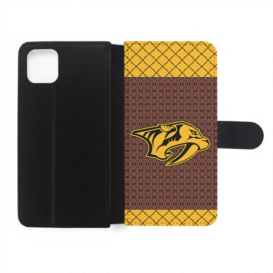 Nashville Predators Pattern Flip Wallet Phone Case