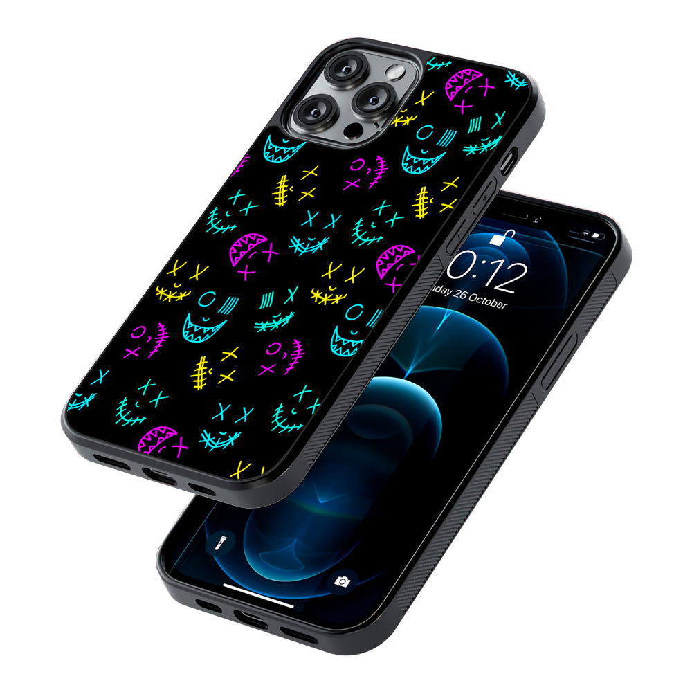 Neon Masks Smile 2D Rubber Phone Case