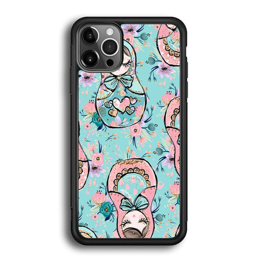 Nesting Dolls Morning Side iPhone 12 Pro Case-Rubber White (2D Case)-Oxvistore