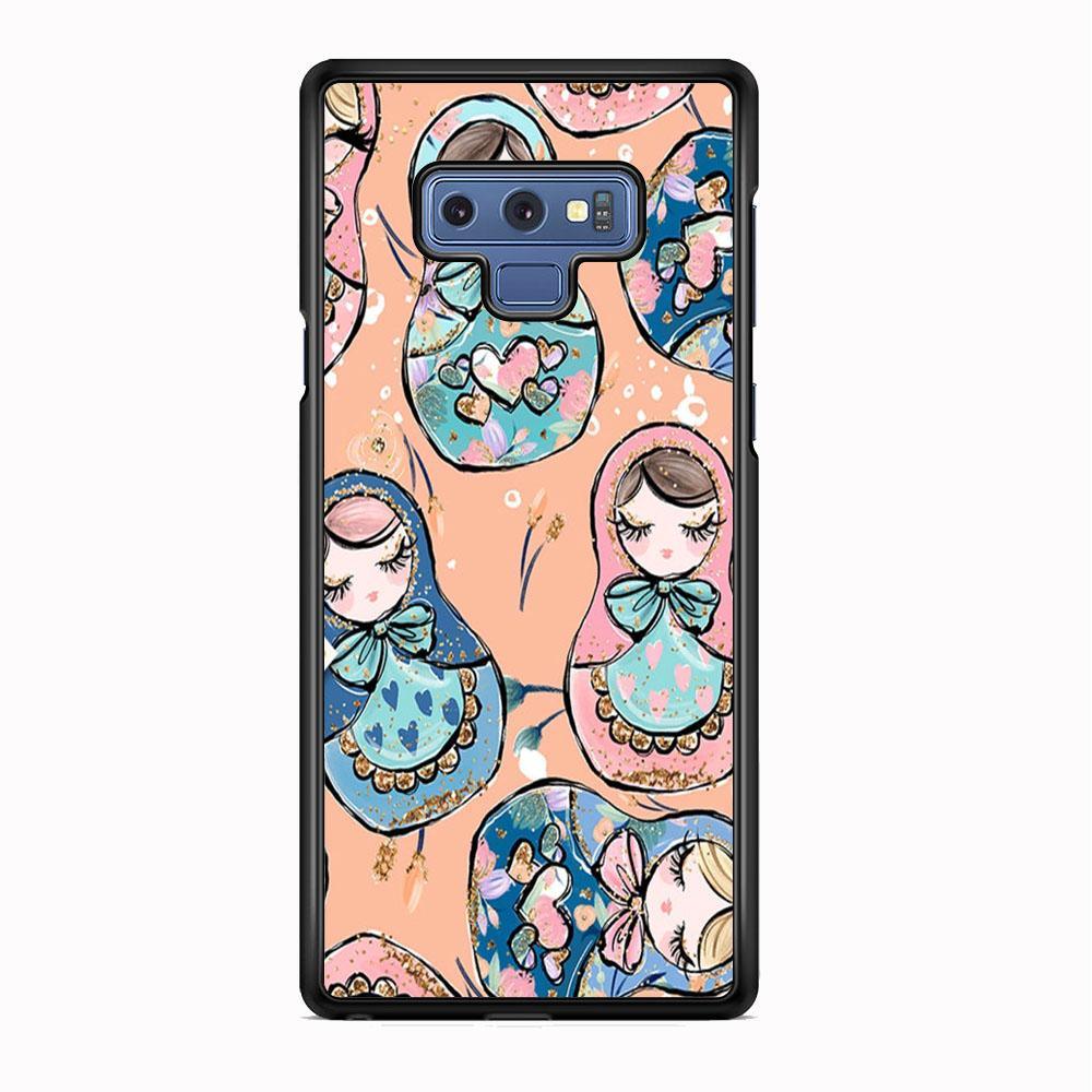 Nesting Dolls Dusk Color Samsung Galaxy Note 9 Case-Rubber Black (2D Case)-Oxvistore