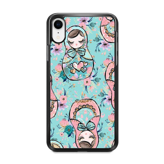Nesting Dolls Morning Side iPhone XR Case-Rubber Black (2D Case)-Oxvistore