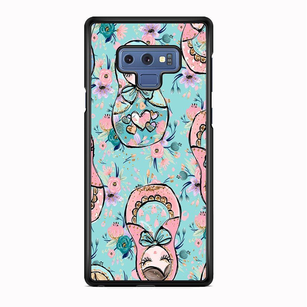 Nesting Dolls Morning Side Samsung Galaxy Note 9 Case-Rubber Black (2D Case)-Oxvistore