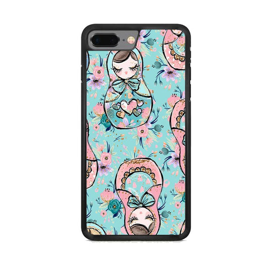Nesting Dolls Morning Side iPhone 8 Plus Case-Rubber Black (2D Case)-Oxvistore