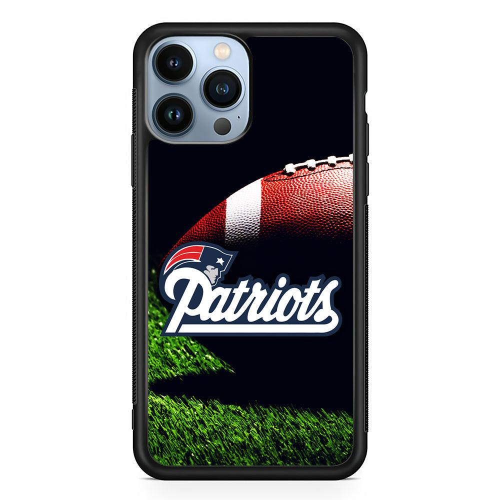 New England Patriots Ball 2D Rubber Phone Case-Black-Oxvistore