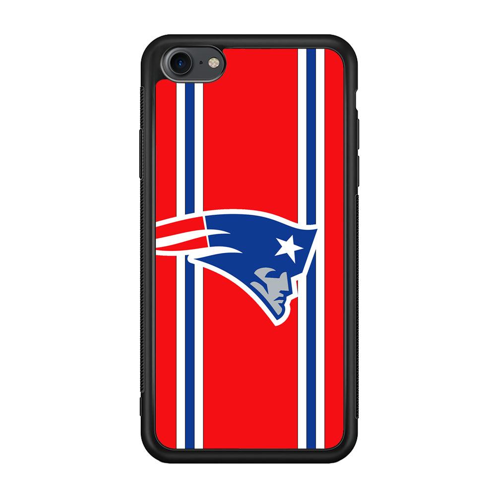 New England Patriots The Red Jersey iPhone 8 Case-Rubber Black (2D Case)-Oxvistore