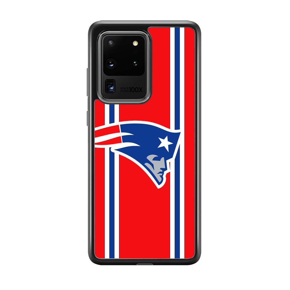 New England Patriots The Red Jersey Samsung Galaxy S20 Ultra Case-Rubber Black (2D Case)-Oxvistore