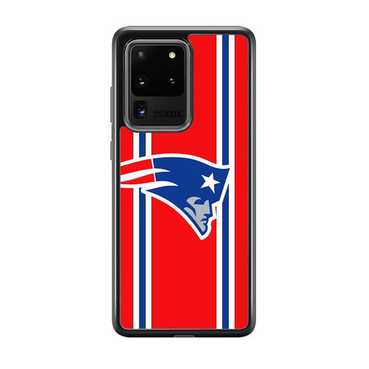 New England Patriots The Red Jersey Samsung Galaxy S20 Ultra Case-Rubber Black (2D Case)-Oxvistore