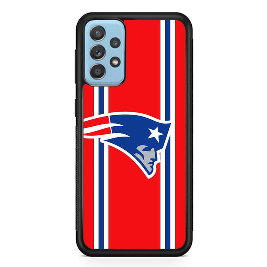New England Patriots The Red Jersey Samsung Galaxy A72 Case-Rubber Black (2D Case)-Oxvistore