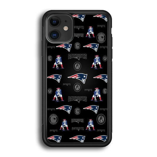 New England Patriots a Lot of Spirit iPhone 11 Case-Rubber Black (2D Case)-Oxvistore