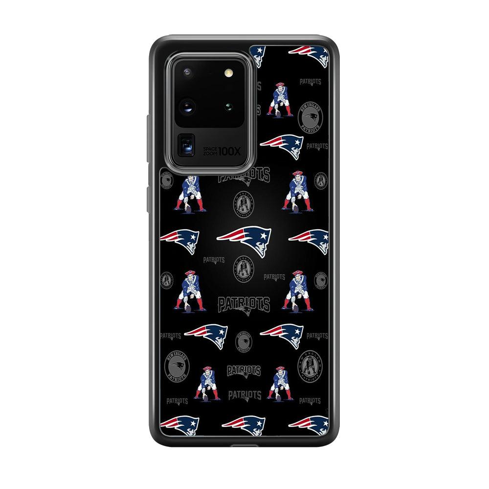 New England Patriots a Lot of Spirit Samsung Galaxy S20 Ultra Case-Rubber Black (2D Case)-Oxvistore