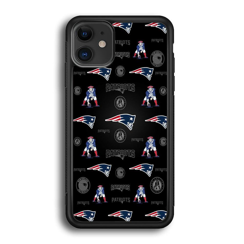 New England Patriots a Lot of Spirit iPhone 12 Case-Rubber Black (2D Case)-Oxvistore