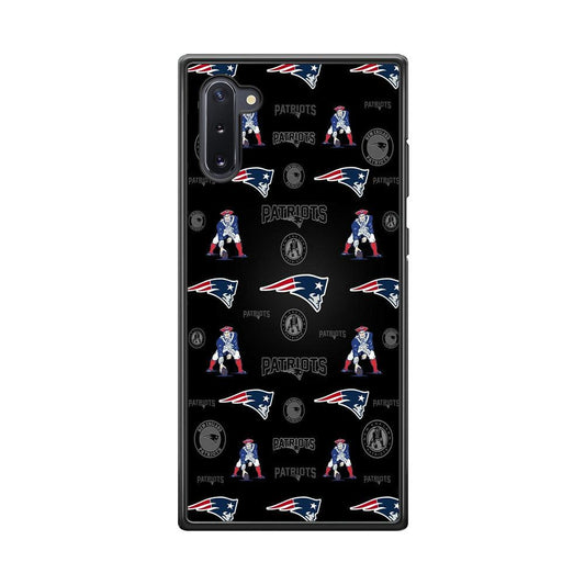 New England Patriots a Lot of Spirit Samsung Galaxy Note 10 Case-Rubber Black (2D Case)-Oxvistore