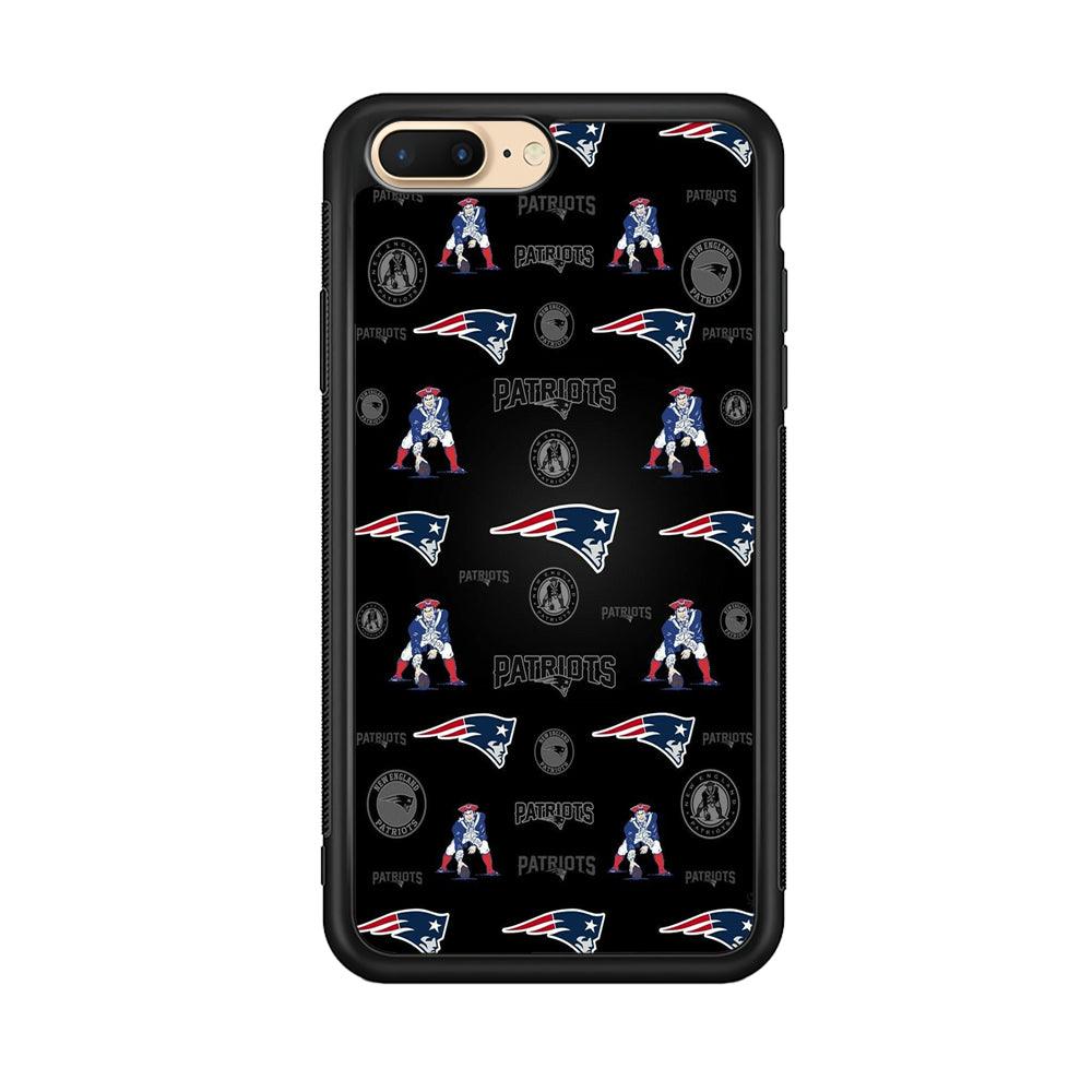 New England Patriots a Lot of Spirit iPhone 8 Plus Case-Rubber Black (2D Case)-Oxvistore