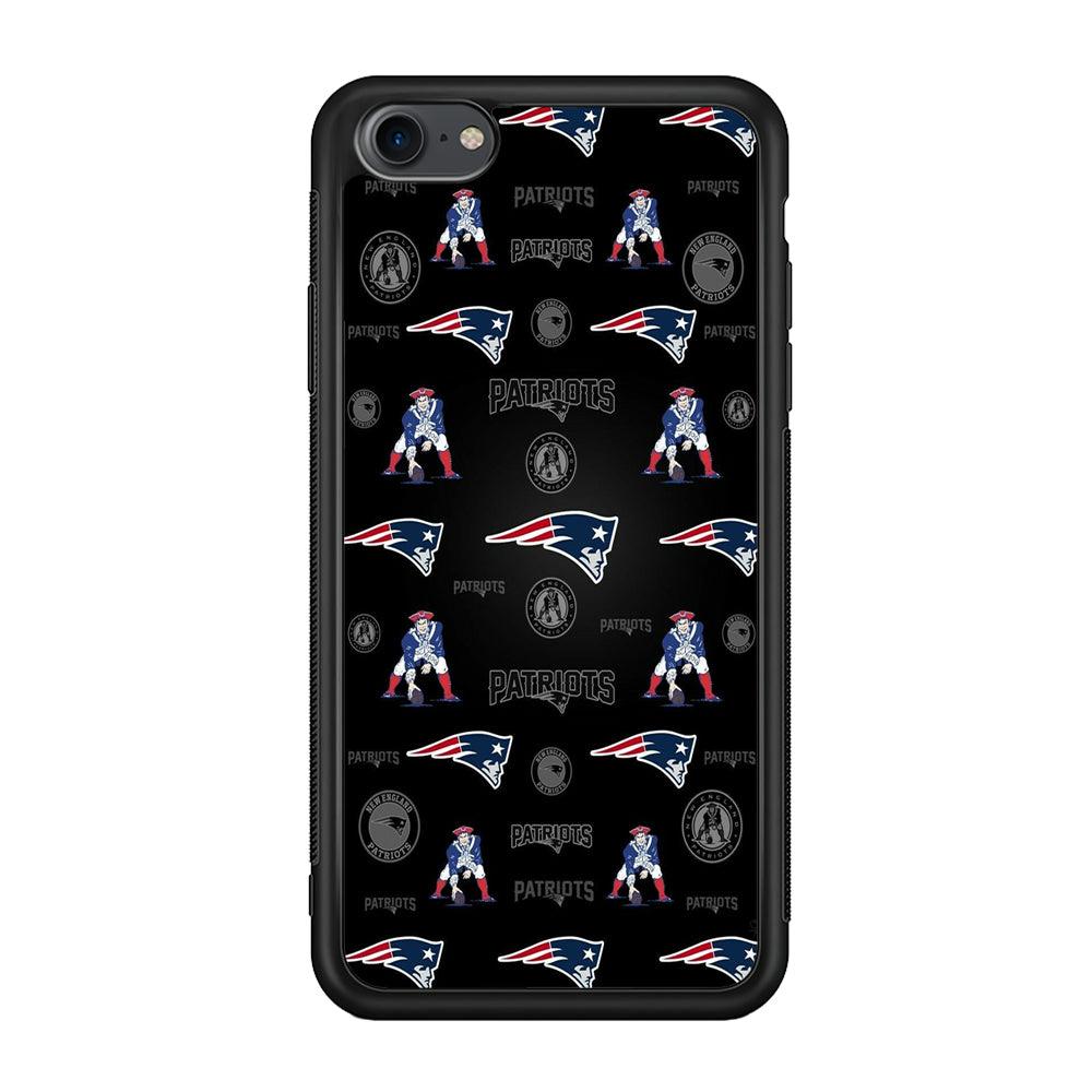 New England Patriots a Lot of Spirit iPhone 7 Case-Rubber Black (2D Case)-Oxvistore