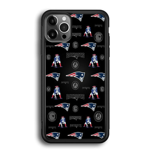 New England Patriots a Lot of Spirit iPhone 12 Pro Case-Rubber Black (2D Case)-Oxvistore