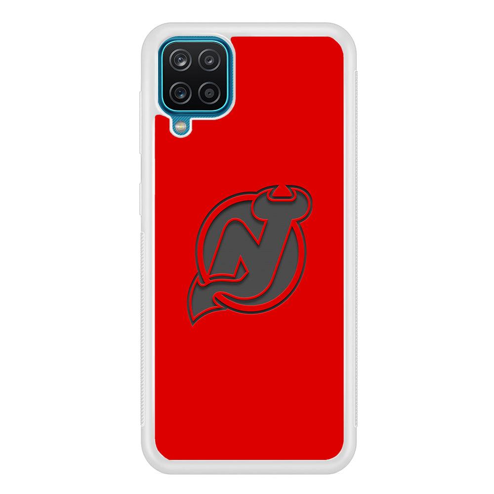 New Jersey Devils Grey Back Wall Samsung Galaxy A12 Case-Oxvistore