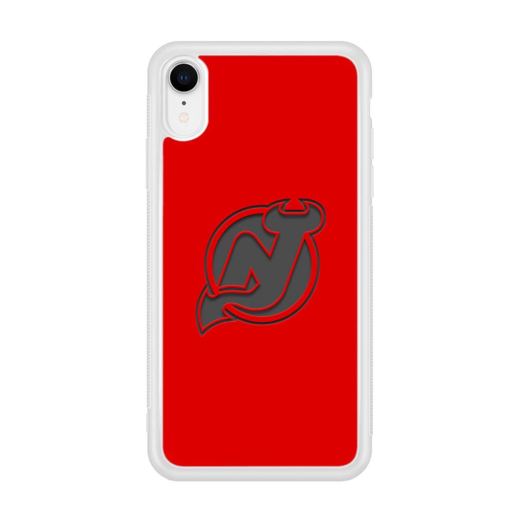 New Jersey Devils Grey Back Wall iPhone XR Case-Oxvistore