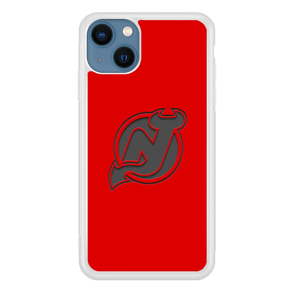 New Jersey Devils Grey Back Wall iPhone 14 Case-Oxvistore