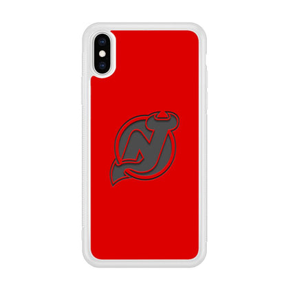 New Jersey Devils Grey Back Wall iPhone Xs Max Case-Oxvistore