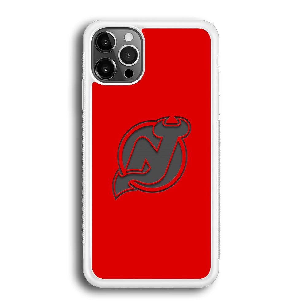 New Jersey Devils Grey Back Wall iPhone 12 Pro Max Case-Oxvistore