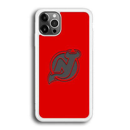 New Jersey Devils Grey Back Wall iPhone 12 Pro Max Case-Oxvistore