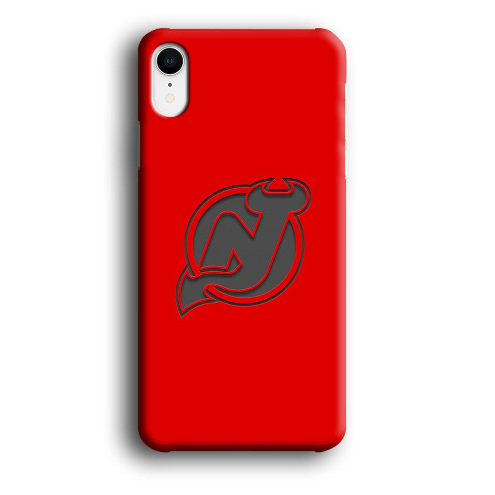 New Jersey Devils Grey Back Wall iPhone XR Case-Oxvistore