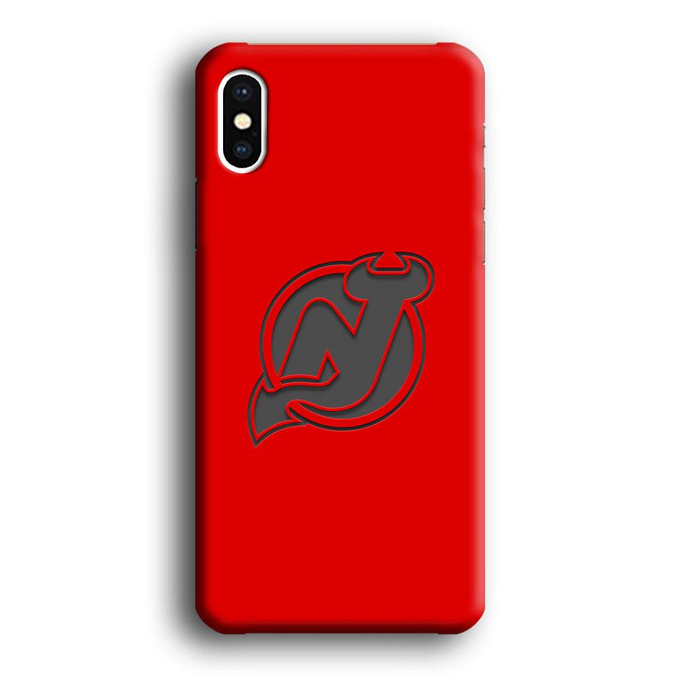 New Jersey Devils Grey Back Wall iPhone Xs Max Case-Oxvistore