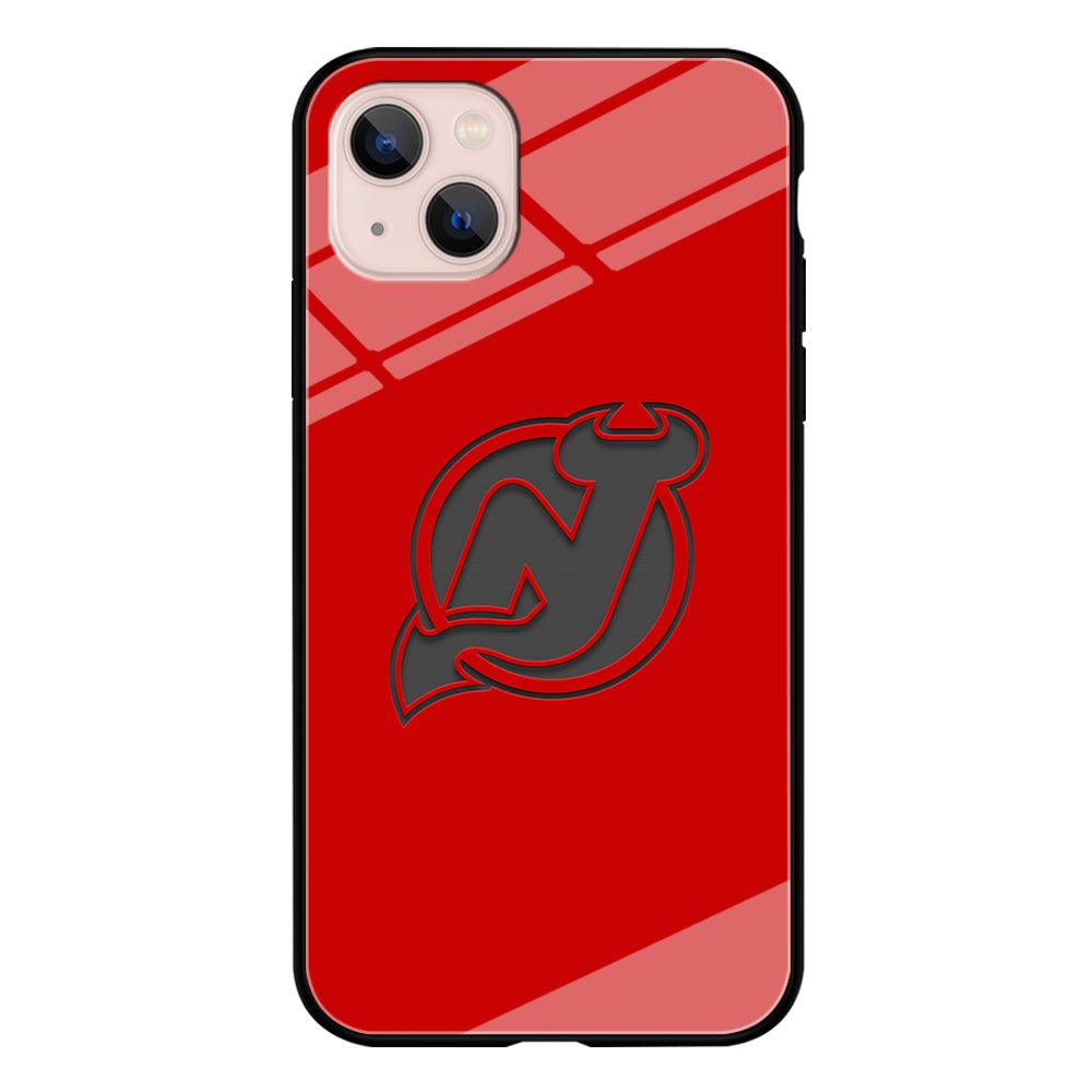 New Jersey Devils Grey Back Wall iPhone 15 Plus Case-Oxvistore