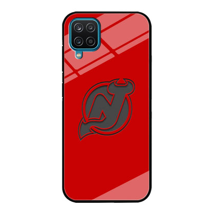 New Jersey Devils Grey Back Wall Samsung Galaxy A12 Case-Oxvistore